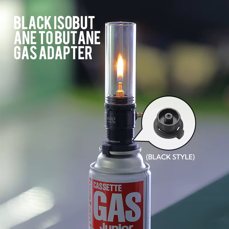 CAMPINGMOON Adapter für Alpine Flachgastank zu Kartuschenofen, Gas-Tankkonverter für Camping und Outdoor, Schwarz - Bild 3