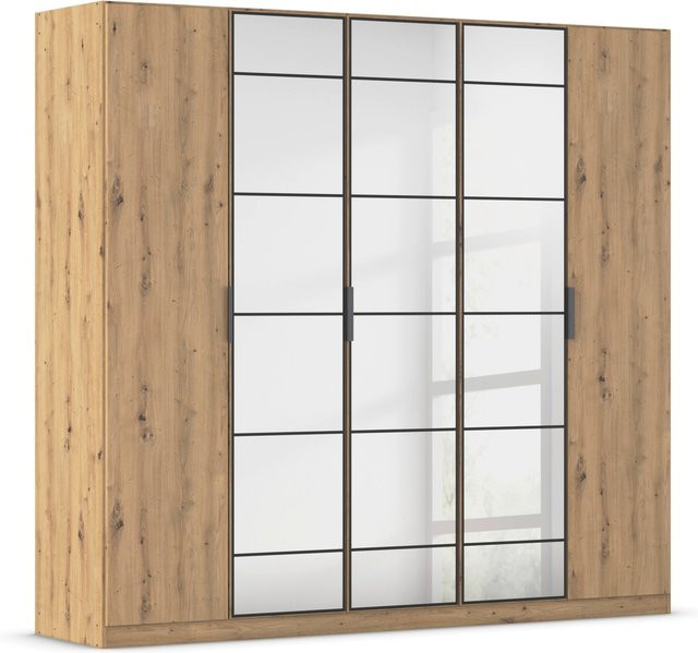 RAUCH Acero Drehtürenschrank in Eiche Artisan mit Spiegeltüren, B/H/T: 226 x 210 x 54 cm - Bild 1