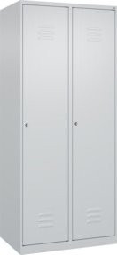 C+P Wäsche-Spind Classic PLUS mit 2 Abteilen, grau, Stahlkonstruktion, H x B x T: 185 x 80 x 50 cm - Bild 1