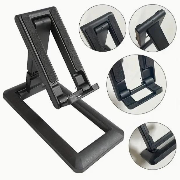 Faltbarer Tablet- und Handy-Desktop-Ständer für iPad, iPhone und Samsung in Schwarz - Bild 5
