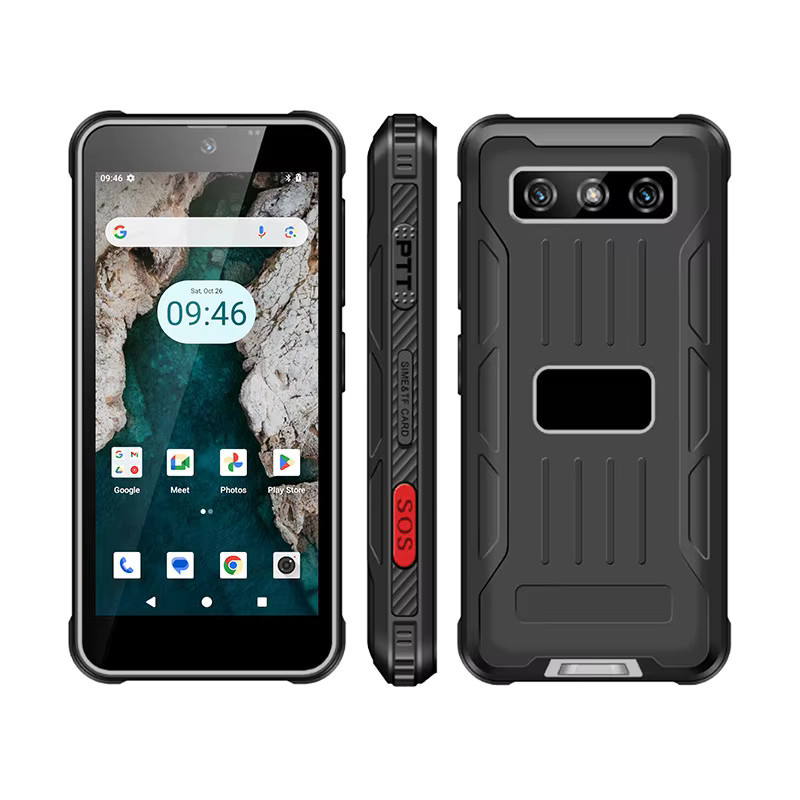 UNIWA R4 Plus Robustes 4G Mini Smartphone mit Android 14, 4 GB RAM, 64 GB Speicher, 20 MP Nachtsicht Kamera, 3000 mAh Akku, NFC, 4 Zoll Display in Schwarz oder Grau - Bild 2