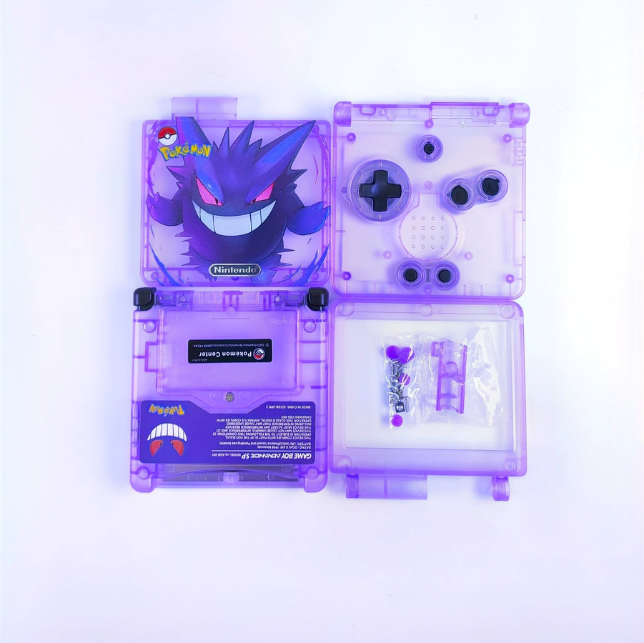 Nintendo Game Boy Advance SP Ersatzgehäuse Pokemon Limited Edition in Klarblau mit IPS Originalbildschirm Komplettset - Bild 2
