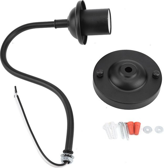 Tomshine Vintage Wandlampe aus Eisen in Schwarz mit E27 Fassung - Bild 1