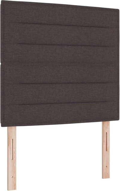 vidaXL LED Kopfteil mit integrierten Lichtleisten aus Polyester in Dunkelbraun, Breite: 80 cm - Bild 1