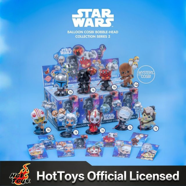 Hot Toys Star Wars Balloon Series Vol.2 Cosbi Blind Box Wackelkopf-Figur Multicolor Desktop-Ornament Mini-Sammlerpuppe - Bild 1
