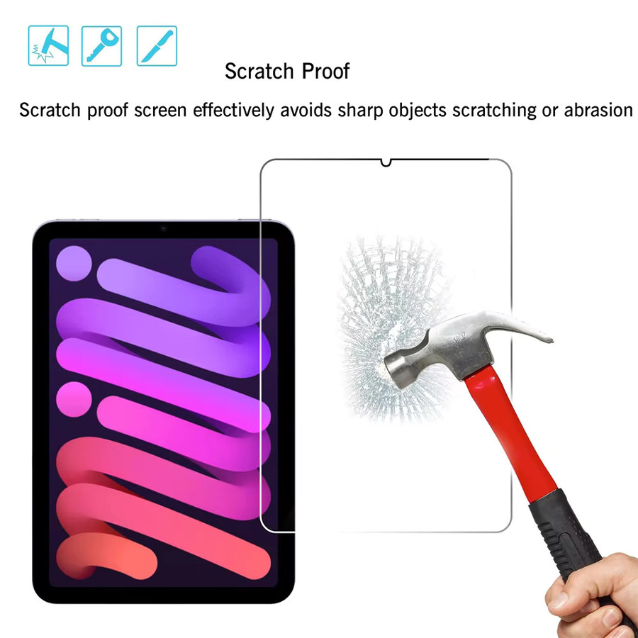 2 Stück Displayschutzfolie aus gehärtetem Glas für Apple iPad in Transparent - Bild 4