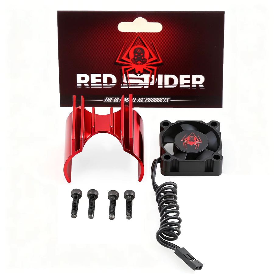 RS RC Auto Motor Lüfter mit Kühlkörper, Metall, Rot, Zubehör - Bild 5