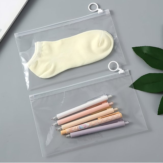 10 Stück transparente selbstverschließende Schmuckverpackungsbeutel aus Kunststoff mit Zugring - Bild 1