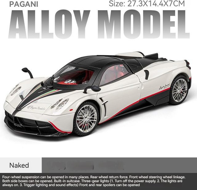 Linyi toy car Huayra Dinastia Spielzeugmodellauto, 1:18, Metall, mit Licht und Sound, ab 14 Jahren - Bild 1