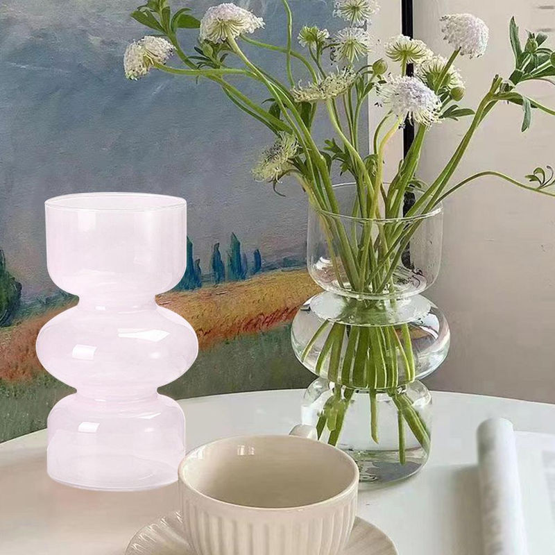 Bestbags Hydroponische Glasvase für Schnittblumen in Transparent und Weiß im modernen nordischen Design - Bild 2
