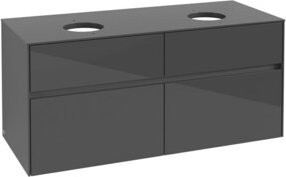 V&B Waschtischunterschrank Collaro für 2 Waschbecken in Glossy Grey, B/T/H: 120 x 54,8 x 50 cm - Bild 1