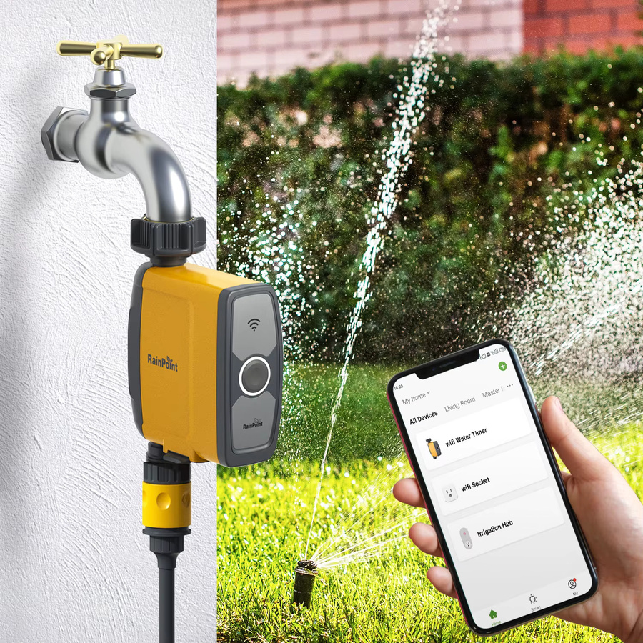 RAINPOINT WiFi Wasser Timer Smart Schlauch Bewässerung Controller mit Tuya App Steuerung und wetterbasierter automatischer Regenverzögerung - Bild 4