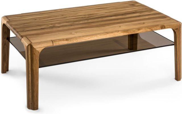 Modern Couchtisch 1510 von HASSE aus Kernbuche Massivholz in Braun und Beige, B/T/H: 110 x 70 x 44 cm - Bild 1