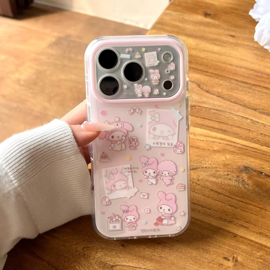Sanrio Erdbeer-Melodie Polaroid Handyhülle für iPhone 17 Pro 16 Pro Max 15 Stoßfeste Schutzhülle in Pink - Bild 3