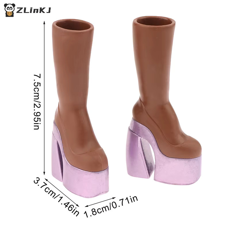 MYPANDA Mini Puppe Simulation High Heel Stiefel, Puppen Zubehör, Kunststoff - Bild 3