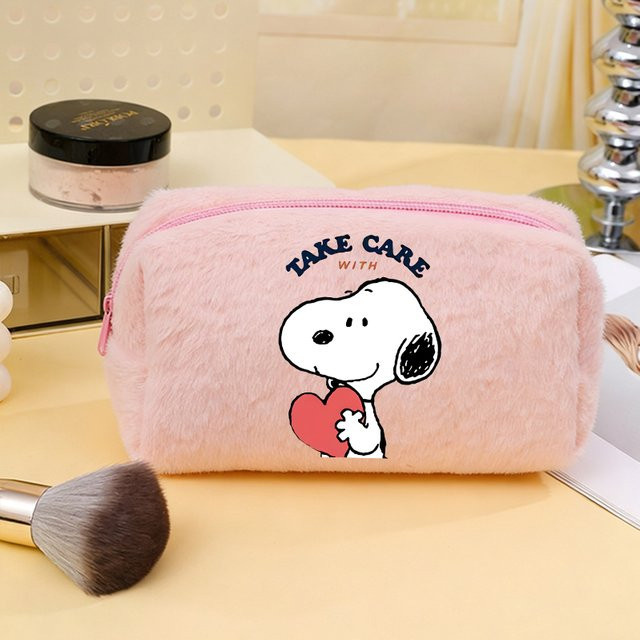 Bandai Snoopy Kosmetiktasche für Damen in Pink mit großem Fassungsvermögen - Bild 1
