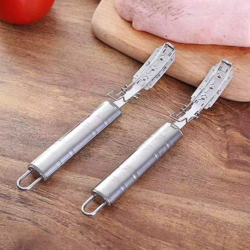 Edelstahl Rasiermesser Roman Silber zur Entfernung von Tierhaaren - Bild 3