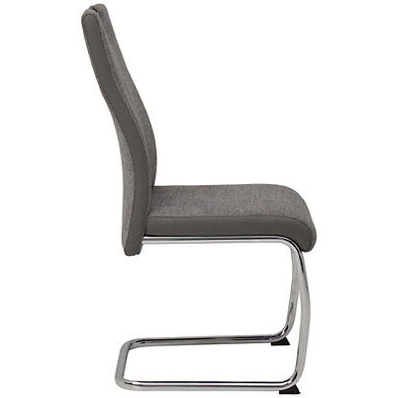 Hela Schwingstuhl Alina 2er Set Grau Kunstleder und Stoff mit Steppmuster B/H/T: 43 x 98 x 59 cm - Bild 4