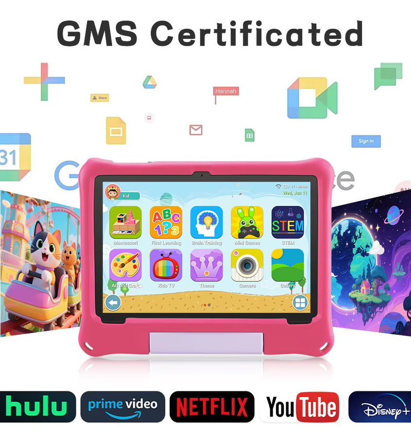 Paitanry Android 15 Tablet mit 10,1 Zoll HD Touchscreen, Octa-Core, 8GB RAM, 64GB ROM und 5000mAh Akku, Kinder-Lerntablet mit WLAN in Blau oder Pink - Bild 4