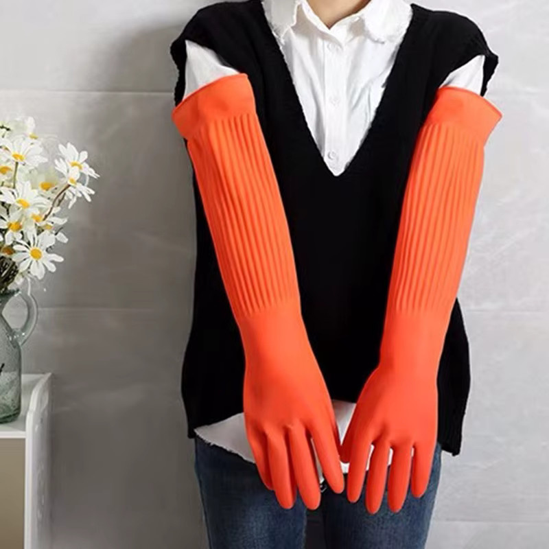 INMAICH Reinigungshandschuhe aus Latex in Rot für Haushalt und Küche - Bild 3