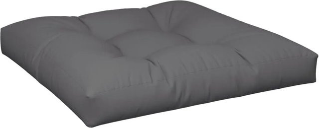 vidaXL Palettenkissen Anthrazit aus Polyester, wasserabweisend und UV-beständig, B/T/H: 70 x 70 x 12 cm - Bild 1