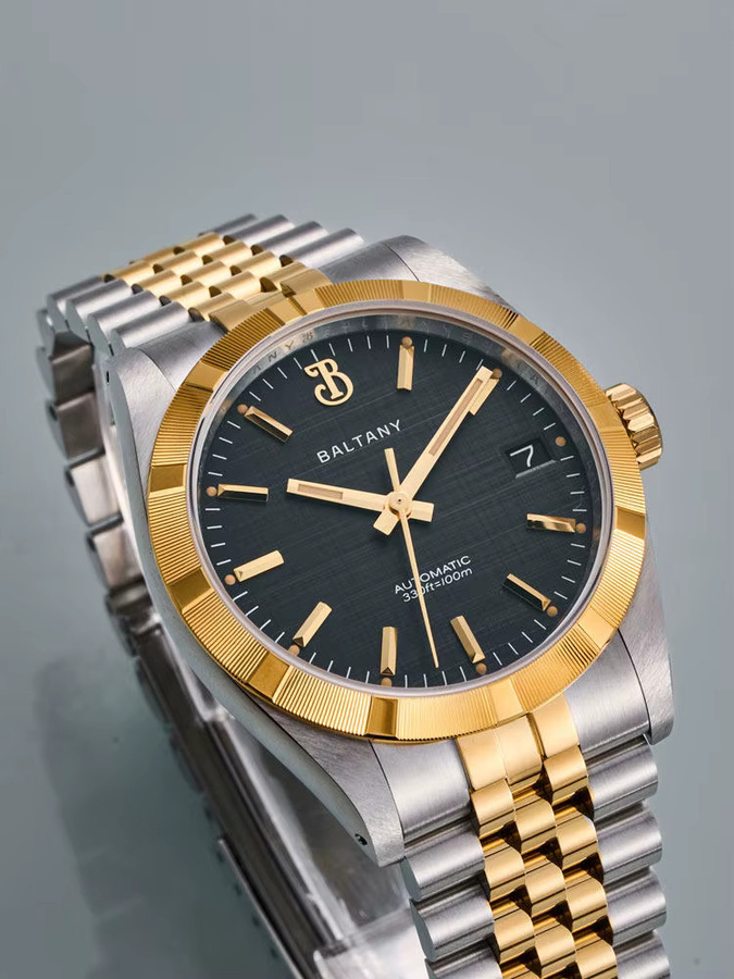 Baltany Armbanduhr Automatik, Edelstahl, 36 mm, Herren, Schwarz - Bild 2