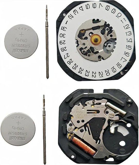 CHIICSMART Uhrenwerk VX32E, Metallquarzwerk, Silber, Datum, Kalender - Bild 1
