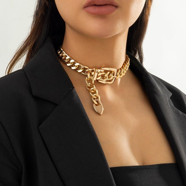 Halskette Choker, Aluminium, brown, Damen - Bild 1