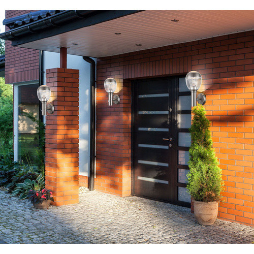 GLOBO LIGHTING LED-Außenwandleuchte CALLISTO aus Edelstahl in Silberfarben mit Leuchtmittel - Bild 3