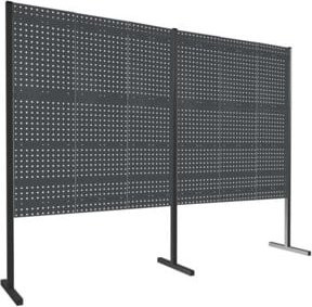 Kappes Trennwand RasterPlan Doppelfeld 180 Grad in Anthrazit RAL 7016, Höhe: 150 cm - Bild 1