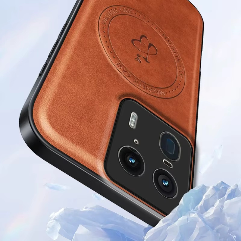 Leder-Standhülle für Motorola Moto Edge 70 Fusion 60 50 Pro Ultra Neo in Braun mit magnetischer MagSafe-Abdeckung und stoßfestem Kameraschutz - Bild 2