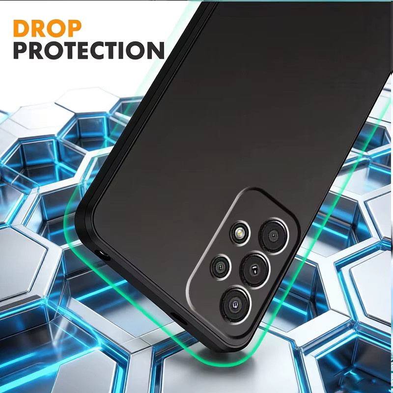 Premium Flüssigsilikon-Hülle für Samsung Galaxy A13 4G in Grün und Schwarz mit Anti-Fingerabdruck-Beschichtung und glatter Oberfläche - Bild 3