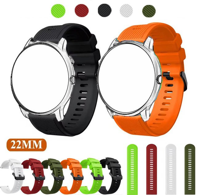 QCTOG Uhrenarmband Silikon, 22mm, für Garmin Forerunner Vivoactive Venu - Bild 1