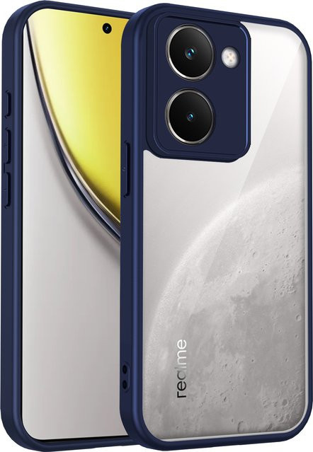 Stoßfeste Silikon-Hülle für Realme P3 Ultra RMX5030 und RMX5031, transparent matt mit Luftkissen-Schutz und Hartschale-Rückseite - Bild 1