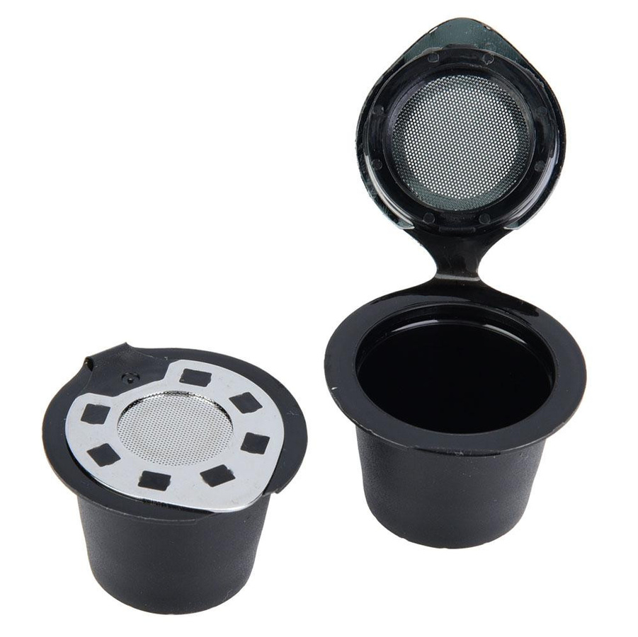 CosyHome Set aus 5 wiederverwendbaren Kaffeekapseln aus Kunststoff und Edelstahl in Silver - Bild 3