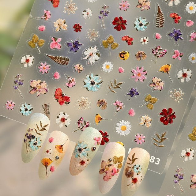 NAILFYOU Nagelkunst-Aufkleber, Trockenblumen, Unisex - Bild 1