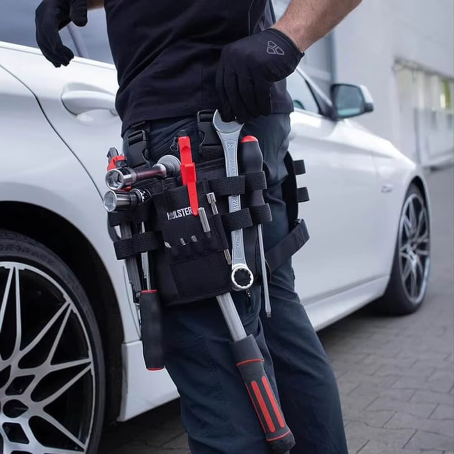 Alloet Holster-Reparatur-Werkzeugtasche für das Bein in Schwarz - Bild 3