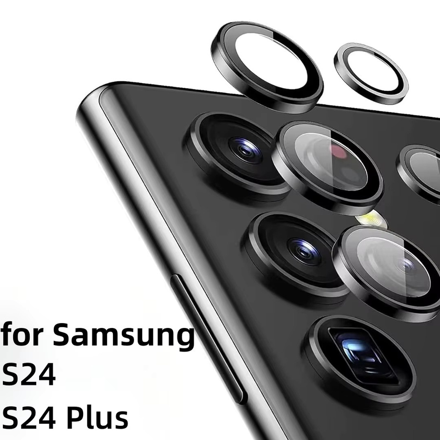 Samsung Kamera Objektiv Schutz aus Metall mit gehärtetem Glas für Galaxy S24 Ultra und S24 Plus in Multicolour - Bild 2