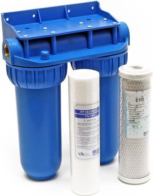 Naturewater Nw-Br10B2 Doppelfilter Wasserfilter mit Sediment- und Aktivkohlefilter, Blau, 1/2 Zoll - Bild 1