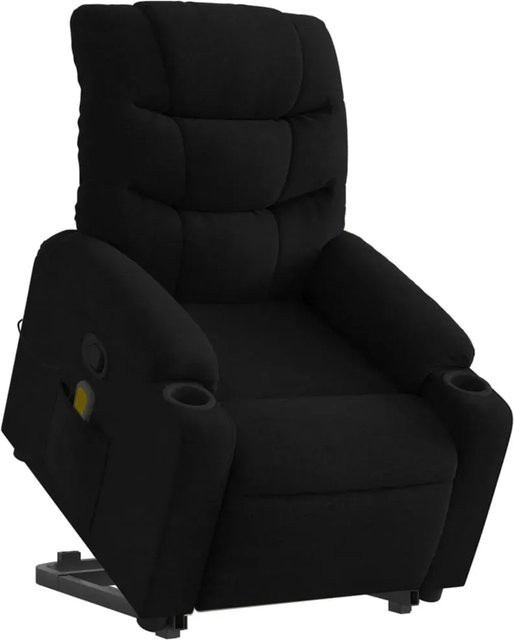 vidaXL Massagesessel mit Aufstehhilfe in Schwarz aus Stoff mit Schaumstofffüllung - Bild 1