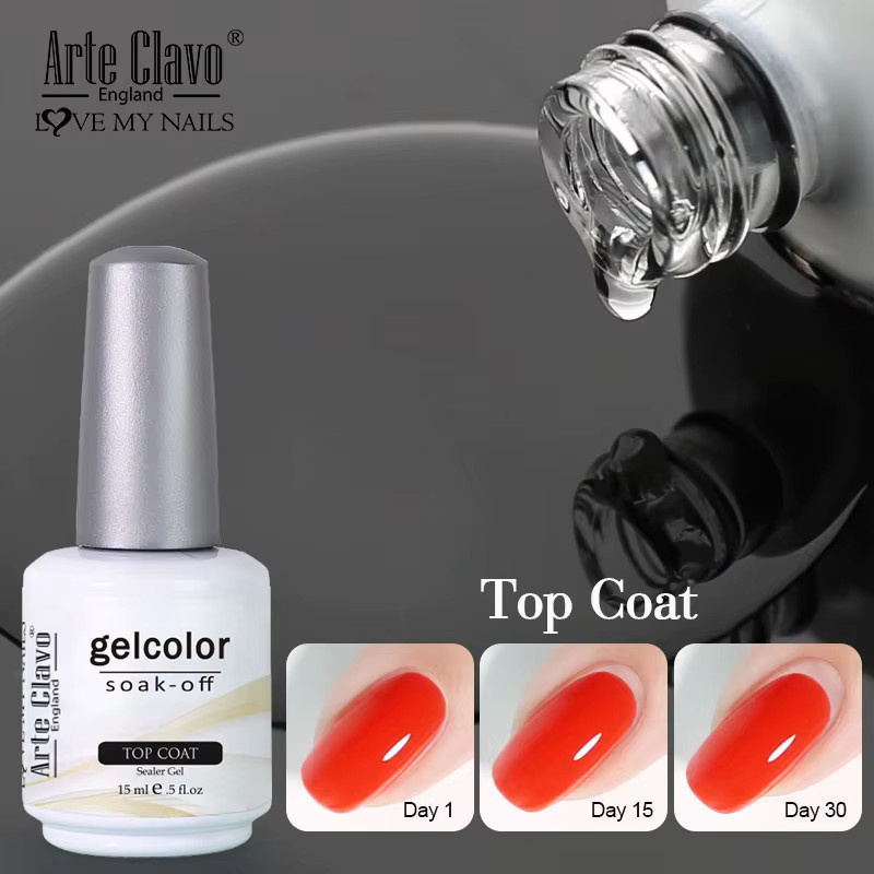 Arte Clavo Top Gel Polish, Transparente, 15 ml, Glänzend - Bild 2