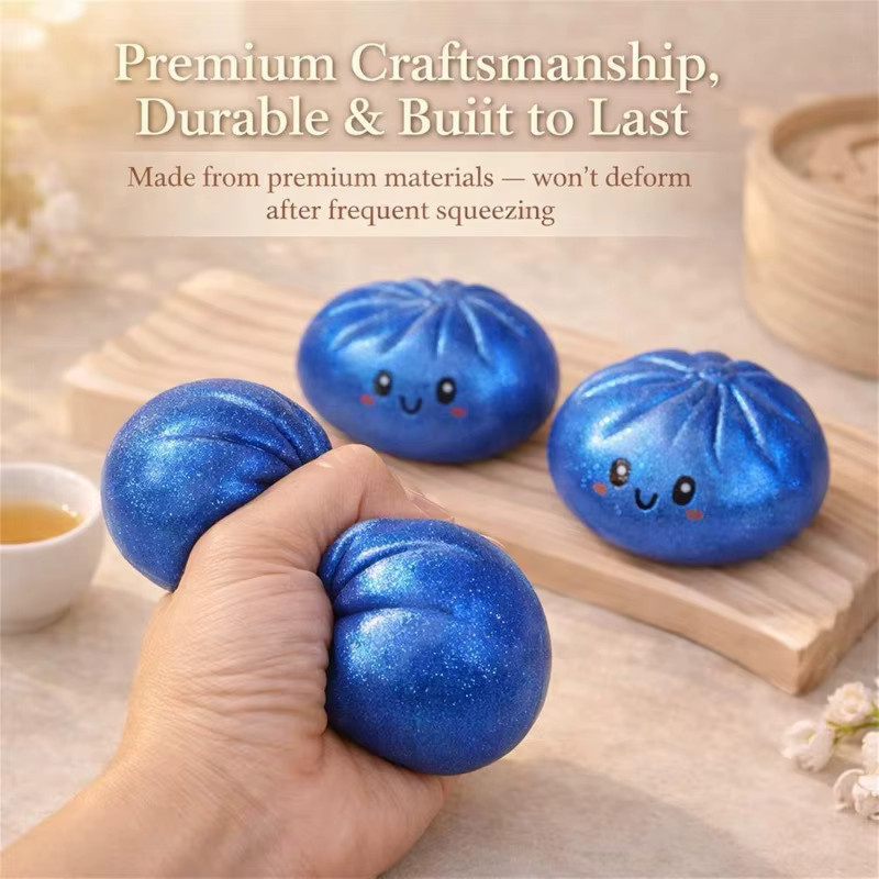 Needoh Glitter Dumpling Squeeze Toys, Actionfiguren, Rot - Bild 3