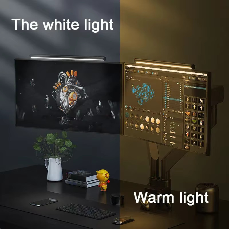 HOMEFISH LED Monitor-Lichtleiste in Schwarz mit stufenloser Dimmfunktion und Touch-Steuerung für Home-Office und Gaming - Bild 2