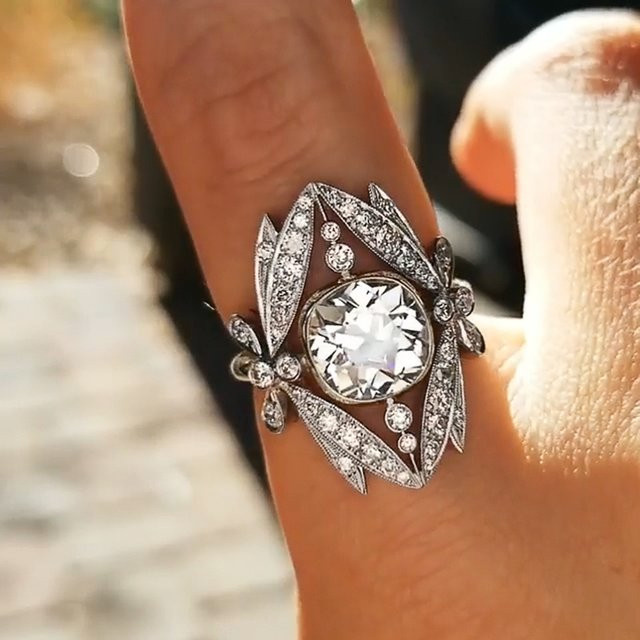 Huitan Ring, Silber, Zirkonia, Kristall, Damen - Bild 1