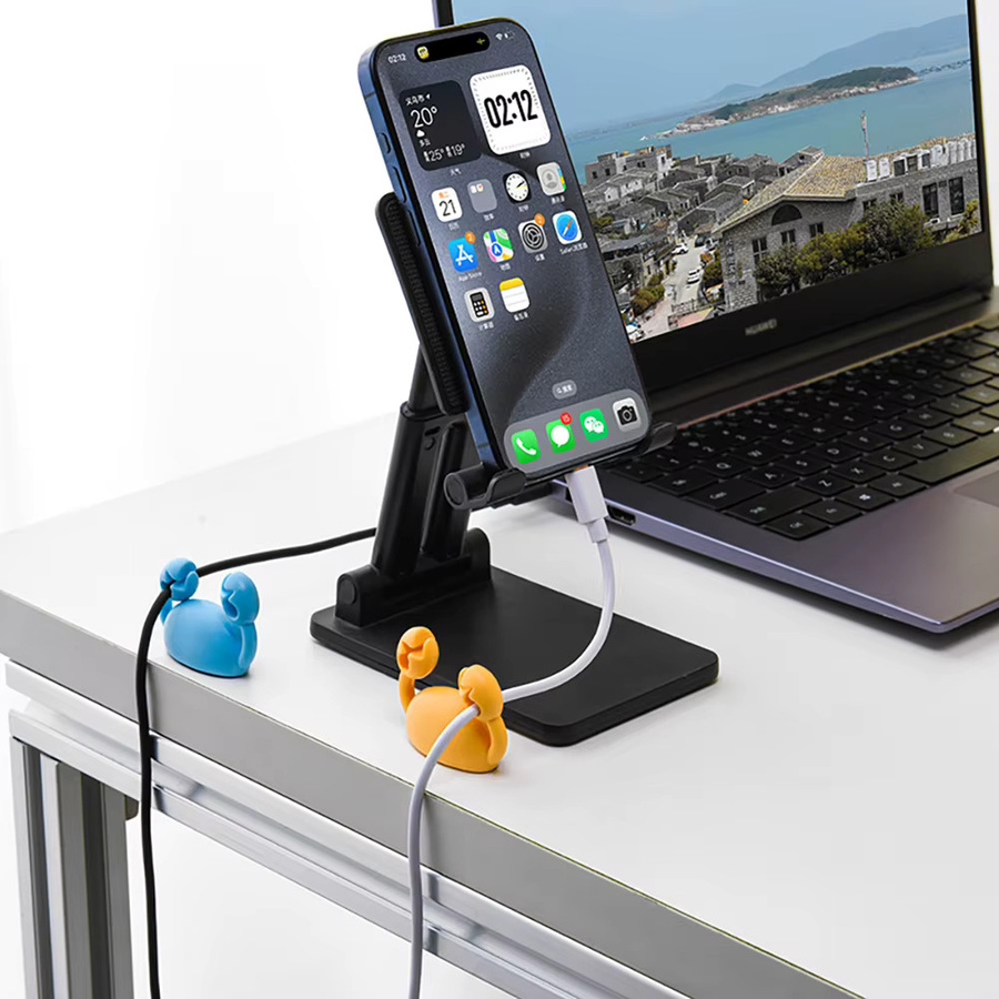 Cartoon-Krabben-Kabel-Organizer aus Kunststoff in Blau und Multicolour für die mobile Ladekabel-Aufbewahrung - Bild 2