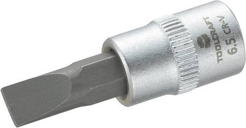 TOOLCRAFT Schlitz Steckschlüssel-Bit-Einsatz 6,5 mm in Silber (1/4 Zoll) - Bild 1