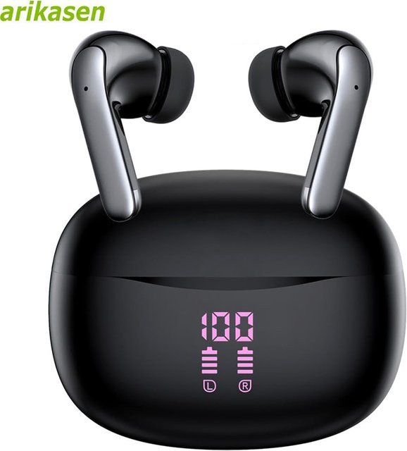 Arikasen Bluetooth In-Ear Kopfhörer mit Rauschunterdrückung und Mikrofon in Schwarz - Bild 1