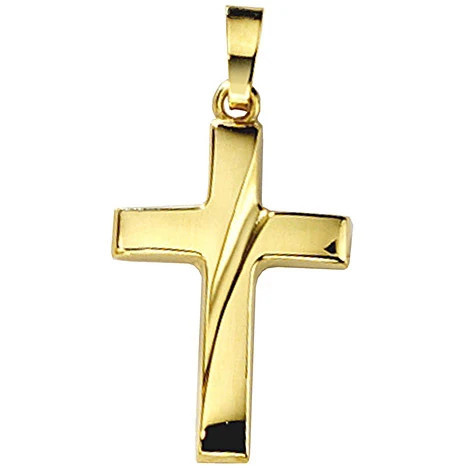 Colfem Anhänger Kreuz, 333 Gelbgold, Unisex - Bild 1
