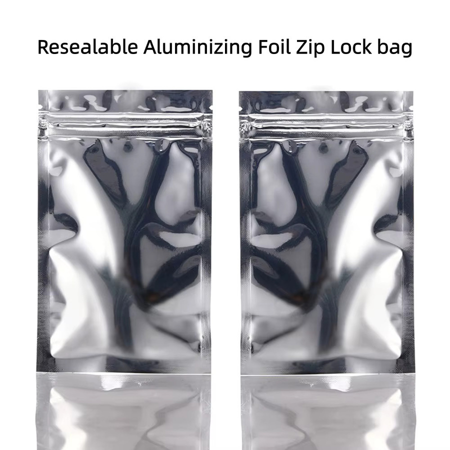 NIWEISEN Wiederverschließbare Zip-Lock-Beutel aus silberner Aluminisierter Folie für Lebensmittel und Geschenke - Bild 6