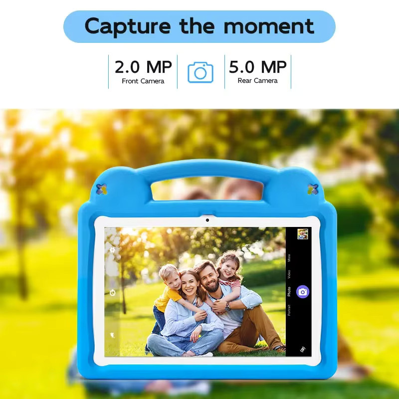 Paitanry Kinder-Tablet 10,1 Zoll mit Android 15, 64 GB Speicher, 8 GB RAM, Blau, inklusive stoßfester Hülle und 5000 mAh Akku - Bild 3